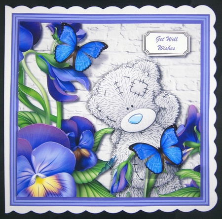 Tatty teddy with flowers by Linda Short