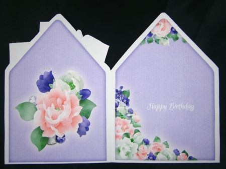 Floral Birthday Envelope Shaped Card Mini Kit by Linda Short