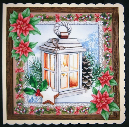 Beautiful Watercolour Christmas Lantern 8x8 Mini Kit by Linda Short