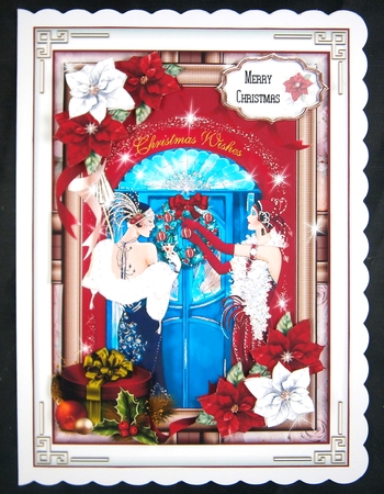 Art Deco Christmas Wishes A5 Mini Page Kit    by Linda Short