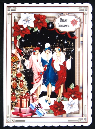 Art Deco Christmas Sparkle A5 Mini Page Kit   by Linda Short