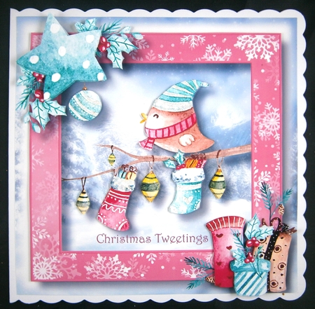 Pink Christmas Bird by Linda Short