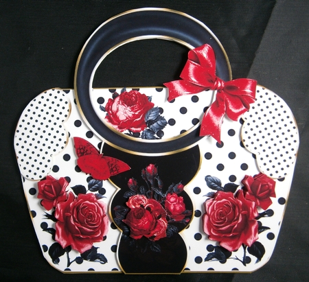 Polka Dot Handbag Shaped Mini Page Kit by Linda Short