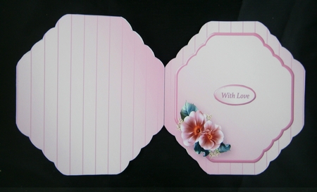 Visit from Teddy - 5 in x 5 in  Shaped Card & Envelope Mini Kit by Linda Short