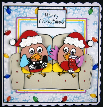 Festive Robins - Decoupage by Linda Short