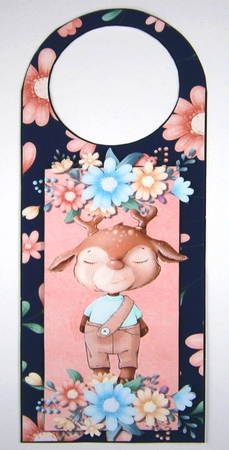 Reindeer Christmas Door Hanger 2 by Linda Short