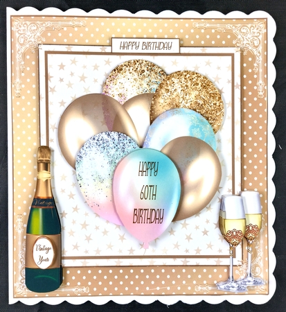 Birthday Celebrations 7x7ins Decoupage Topper 7 by Linda Short