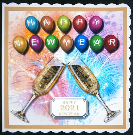 New Year Card Topper by Linda Short