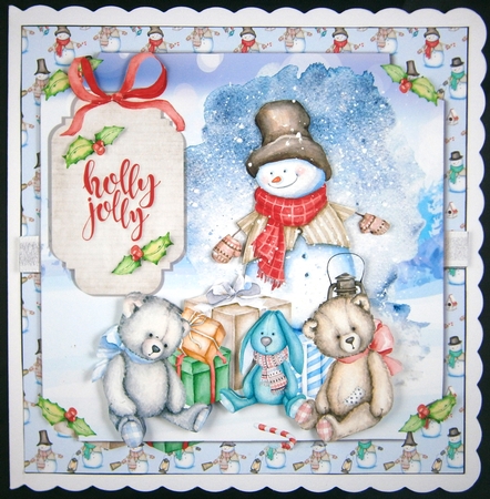Snow friends card front by Linda Short