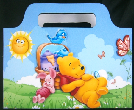  pooh bear with piglet having a snooze, in the meadows tote bag by Linda Short