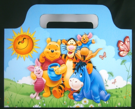 pooh bear with friends, in the meadow tote bag by Linda Short