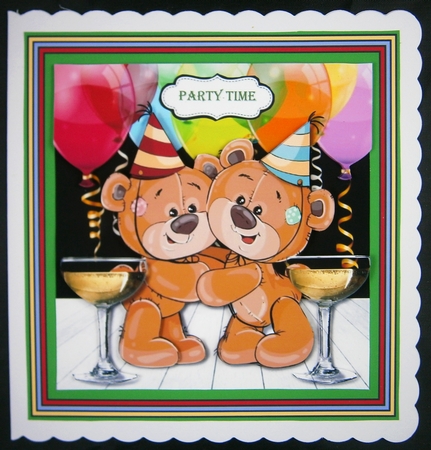 Cute Bears multi occasion card topper by Linda Short