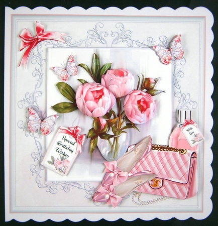 Peony Vase Mini Page Kit  by Linda Short