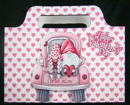 lovely small pink heart tote gift bag by Linda Short