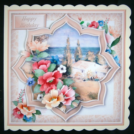 Seaside Cottage - Stacked Petal Card Mini Kit by Linda Short