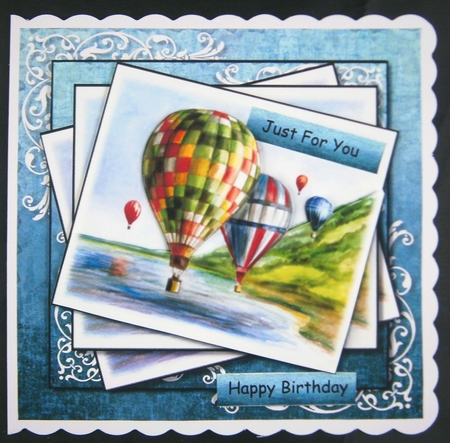 Male Card  Hot Air Balloons by Linda Short
