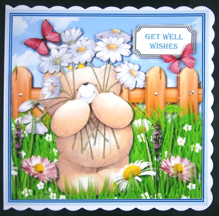 Forever Friends floral multi occasion card topper by Linda Short