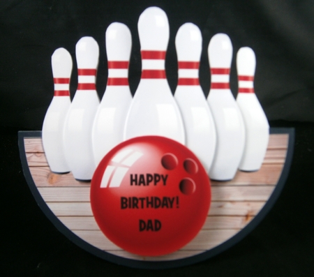 TENPIN BOWLING ROCKER CARD by Linda Short