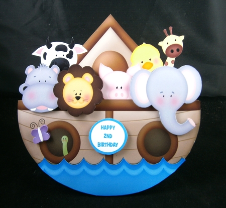 NOAHS ARK ROCKER CARD by Linda Short