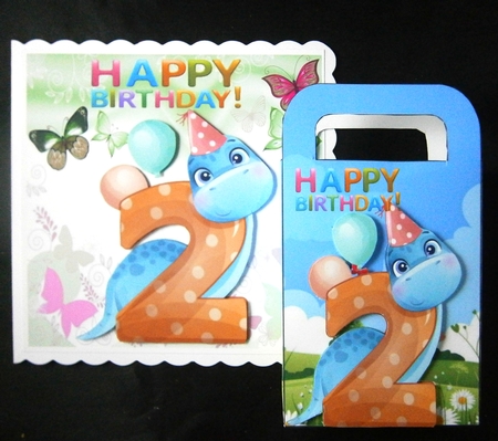 Dinasaur (2ND) Birthday gift bag by Linda Short