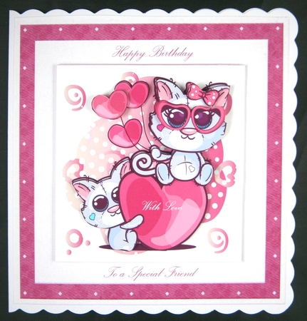 Love Cats Card Front by Linda Short