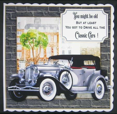 Classic car card front 2 by Linda Short