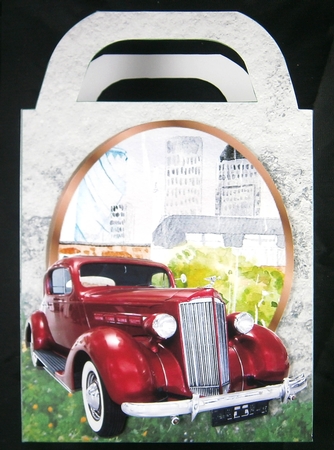 Vintage car gift bag 4 by Linda Short