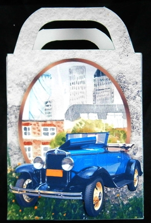 Vintage car gift bag 5 by Linda Short