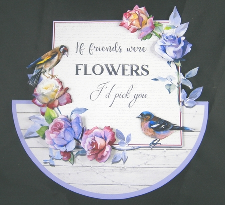 IF FRIENDS WERE FLOWERS ROCKER CARD by Linda Short