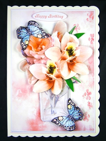 Just Picked Flowers Topper With Decoupage by Linda Short