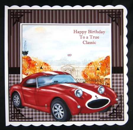 3 British vintage car card front/toppers 4 by Linda Short