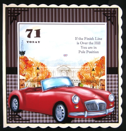 3 British vintage car card front/toppers 3 by Linda Short