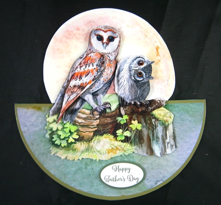 NIGHT OWLS ROCKER CARD by Linda Short
