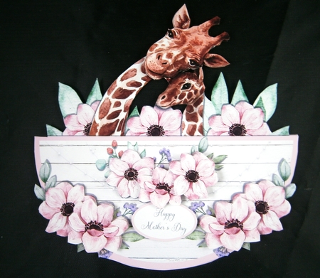 GIRAFFES ROCKER CARD by Linda Short