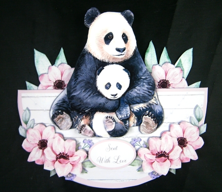 PANDAS ROCKER CARD by Linda Short
