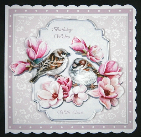 SPRING SPARROWS QUICK CARD by Linda Short