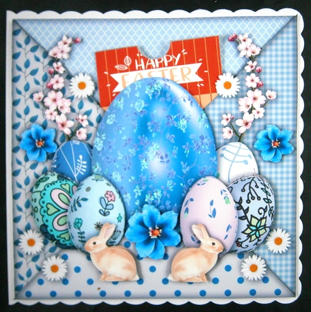 Easter Envelope Card - Blue by Linda Short