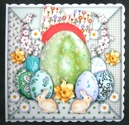 Easter Envelope Card - Green by Linda Short