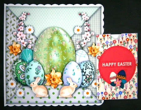 Easter Envelope Card - Green by Linda Short