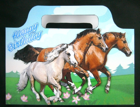 Beautiful wild horses tote gift bag by Linda Short