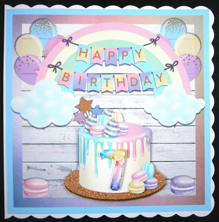 RAINBOW CAKE quick card by Linda Short
