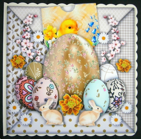 Easter Envelope Card - Yellow by Linda Short
