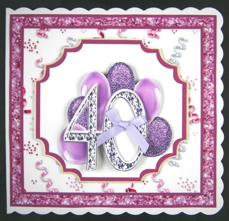 Happy 40th Birthday 2 - 7x7 Mini Kit by Linda Short