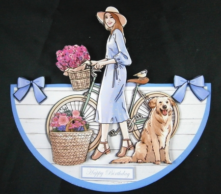 BIKE RIDE ROCKER CARD by Linda Short