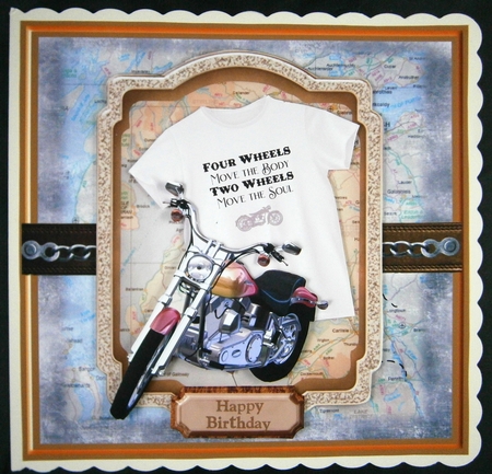 Male Bikers Birthday No.2 by Linda Short