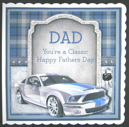 Fathers Day Card - Classic Car by Linda Short