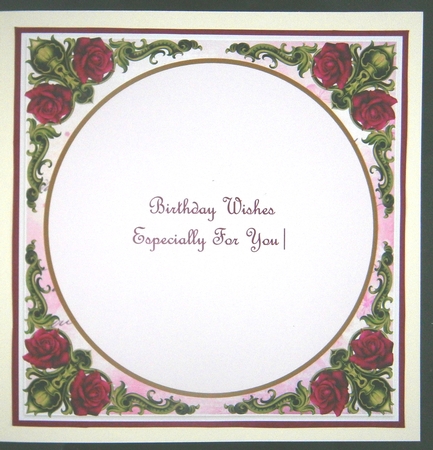 Dk Pink Rose Insert Panel by Linda Short