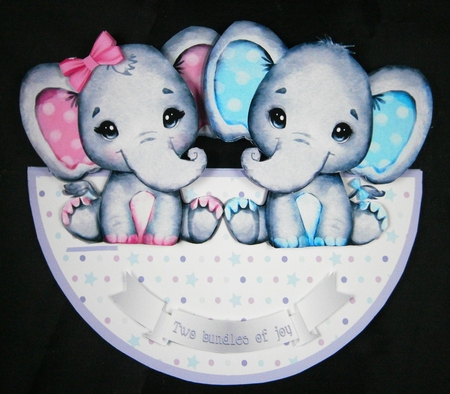 TWINS ROCKER CARD by Linda Short