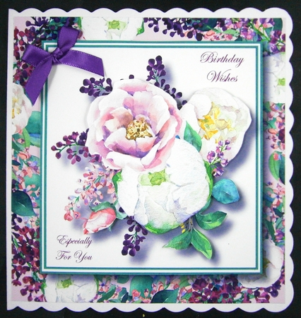 Lush Blooms 3 8x8 by Linda Short