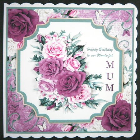 Beautiful Roses For Mothers Day - 7x7 Mini Kit by Linda Short